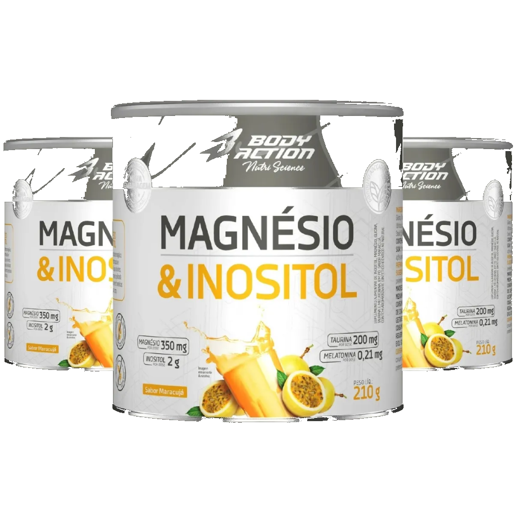 3 Potes Magnésio & Inositol